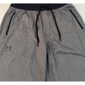 Under Armor Joggers Gray With Black Accents Elastic Waist Size Large Men